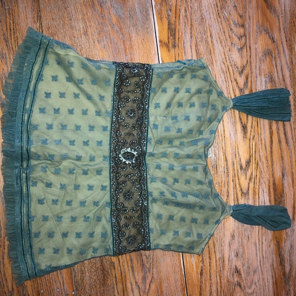 ODILLE mesh overlay embroidered beaded top - Picture 5 of 6